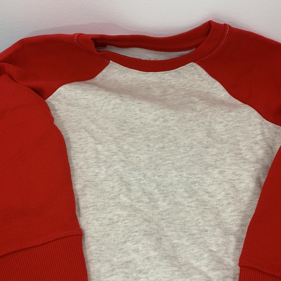 Cat & Jack Toddler Sweatshirt -Red Cream 4T NWT - Picture 2 of 8